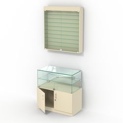 Комбинированный прилавок-витрина демонстрационный КПВ-01-07, Крем Вайс