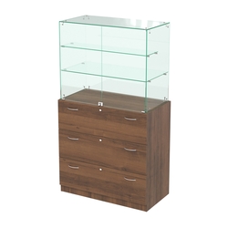 Высокий прилавок с выдвижными ящиками Селена-102, Орех