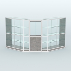 Павильон из профиля угловой №7г (9 кв.м), Бетон Чикаго светло-серый F186 ST9