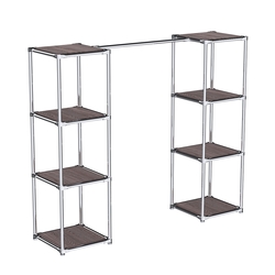 Вешало для одежды низкое с квадратными столбиками Мега №3-3, Ясень Анкор темный