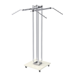 Торговое вешало для одежды с подвижной платформой КОНТУР №K1-5Ц-ТНХ, Белый