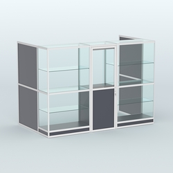 Павильон из профиля пристенный №1г (4,05 кв. м), Антрацит