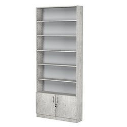 Стеллаж из ДСП с 5-ю полками 200x900 мм серии LEVEL-5 №10 (З/C - ДВП), Метрополитан Грей