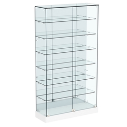 Витрина Хит продаж №11 (закрытая, задняя стенка - зеркало), Белый