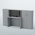 Ресепшен с тумбами и выдвижными ящиками ВЕГА №2 Серый