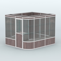 Павильон из профиля угловой №5а (5,5 кв.м), Ясень Анкор темный