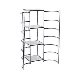 Хромированное вешало ДУГА №2-3 с полками ДСП 16 мм, Ясень Анкор светлый - U31104