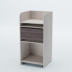 Стойка официанта "Бармен" №3 передвижная, Ясень Анкор светлый + Ясень Анкор темный