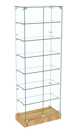 Узкая витрина на низком подиуме ИСТРА №9-600 , Дуб Золотистый