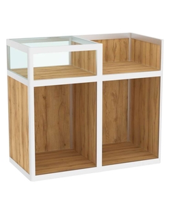 Прилавок под кассу из профиля №2  (открытый), Дуб Золотистый