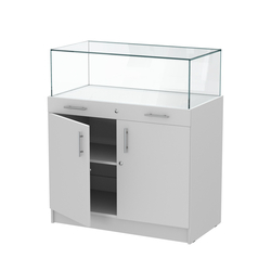 Прилавок ювелирный "Диаманд" №1-1000 пристенный, Серый