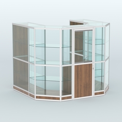 Павильон из профиля пристенный №3г ( 4,32 кв. м), Орех