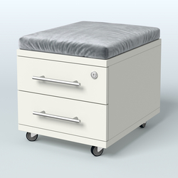 Тумба Лиани 2 ящика с подушкой, Белый