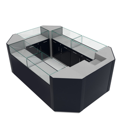 Остров ювелирный "Диаманд" №1, ЛДСП серый + МДФ инфиго