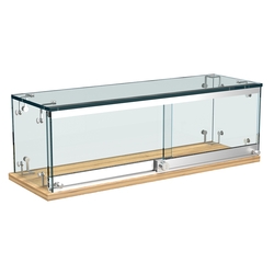 Витрина Истра настольная мини №2-3 с раздвижными дверками, Дуб Золотистый