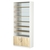 Стеллаж из ДСП с 6-ю полками 350x900 мм серии LEVEL-6 №13-2 (З/C - ЗЕРКАЛО) Белый + Дуб Сонома