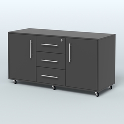 Тумба приставная Брента, цвет белый, Черный