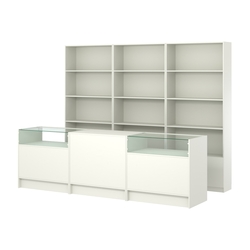 Комплект стеллажей ЭК-03 и прилавков ЭК-2, Белый