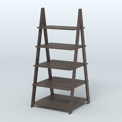 Торговая двусторонняя стойка ЛОФТ №3-950 с широкими полками, Дуб Венге