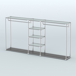 Островная торговая система ХРОМ 3600 мм с поручнями №12, Черный