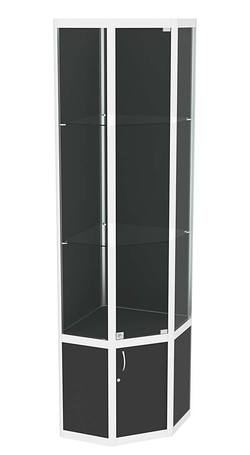 Витрина из профиля пятигранная угловая №2, Черный