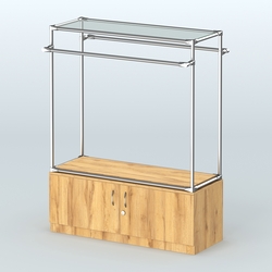 Островная торговая система ХРОМ 1200 мм с тумбами №4, Дуб Золотистый