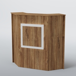 Ресепшен угловой КВАДРАТ №2, Дуб Канзас коричневый