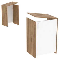 Торговый прилавок-проход серии БРИЗ, Дуб Канзас коричневый + Белый