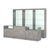 Комплект витрин ЭК-02 и прилавков ЭК-2 Бетон Чикаго светло-серый F186 ST9