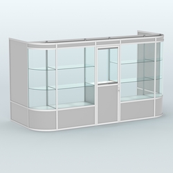 Павильон из профиля пристенный №12а (5,50 кв.м), Серый