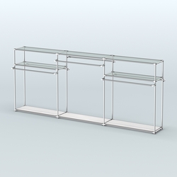 Островная торговая система ХРОМ 3600 мм с поручнями №6, Ясень Анкор светлый