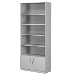 Стеллаж из ДСП с 4-мя полками 350x900 мм серии LEVEL-4 №13 (З/C - ДВП), Серый