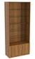 Витрина СЭСП-О №1-400 (З/C - ДВП) со стеклянными полками Орех
