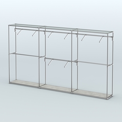 Торговая система ХРОМ без ДСП 3600 мм с поручнями №6, Метрополитан Грей