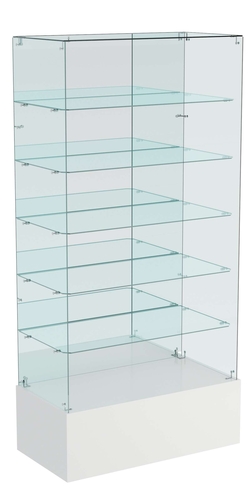 Витрина ИСТРА №611 прямоугольная (З/C - зеркало), без дверей, Серый