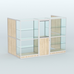 Павильон из профиля пристенный №1г (4,05 кв. м), Дуб Сонома