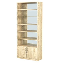 Стеллаж из ДСП с 5-ю полками 350x900 мм серии LEVEL-5 №13-2 (З/C - ЗЕРКАЛО), Дуб Сонома