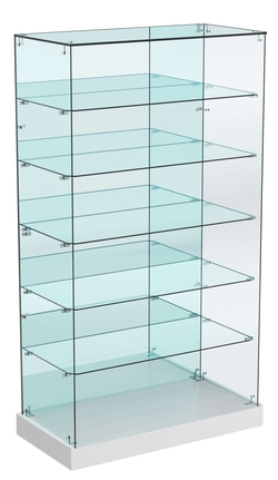 Витрина Хит продаж №508 (открытая, задняя стенка - зеркало), Серый