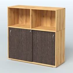 Шкаф-купе приставной/опорный, цвет дуб наварра, Дуб Золотистый + Дуб Венге