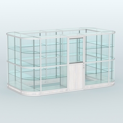 Павильон из профиля островной №4г, Ясень Анкор светлый