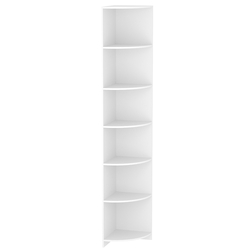 Стеллаж угловой из ДСП серии Эконом №7-2У (внешний угол), Белый