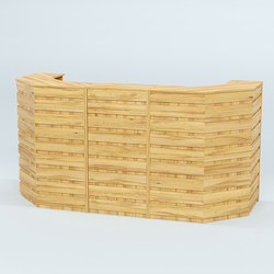 Ресепшен серии ПРАЙМ №6А со скошенными углами, Дуб Золотистый