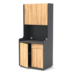 Офисная мини-кухня ЭЛЕГИЯ №2А, Антрацит+Дуб Золотистый