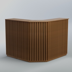 Ресепшен Г-образный серии ВЕРТИКАЛЬ №4, Орех