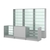 Комплект витрин с наклонными полками SL-6 №12-1 и прилавков ЭК-4 Серый