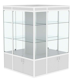 Витрина из профиля островная №1, Серый