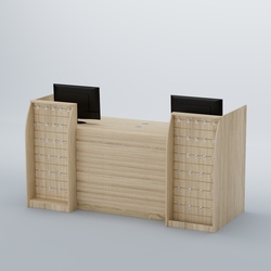 Ресепшен Атлант с накладными планками и экономпанелями №8, Дуб сонома