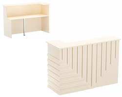 Стойка ресепшен ГРАУНД №5, Крем Вайс