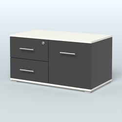 Тумба Динен №1 приставная широкая, Черный + Белый