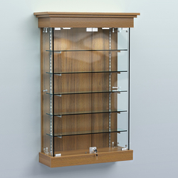 Витрина для музеев "Коллекция" настенная №1-5-РЕГ, Орех